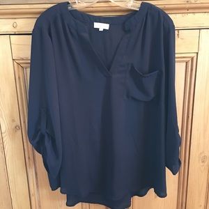 Adrienne Vittadini sheer blouse